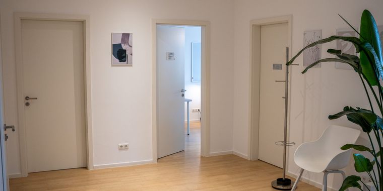 Empfangsbereich der Praxis Psychotherapie RÜ